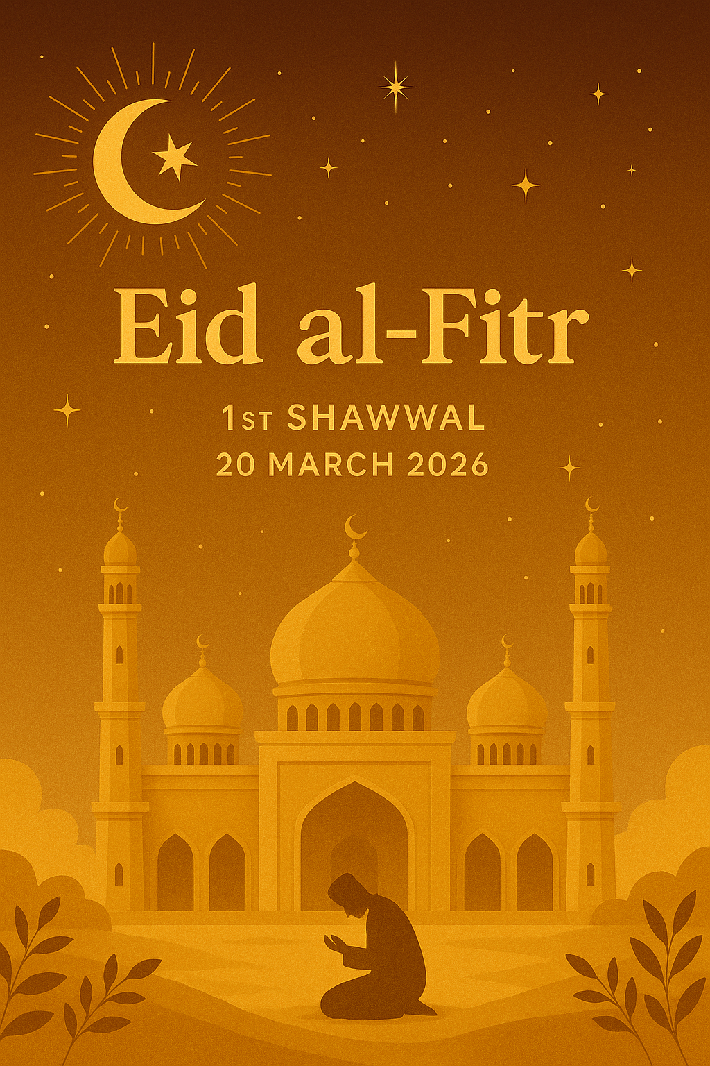 Eid ul Fitr 	1st Shawwal 	20 March.2026 	Friday